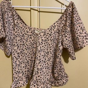 Silk Cheetah Print Top